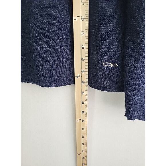 VTG Ocean Pacific OP Sweater Women M Navy White Fair Isle Knit USA Made 90s Surf - Picture 8 of 9